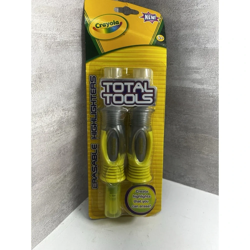 Crayola Total Tools Erasable Highlighters--QTY-2Yellow